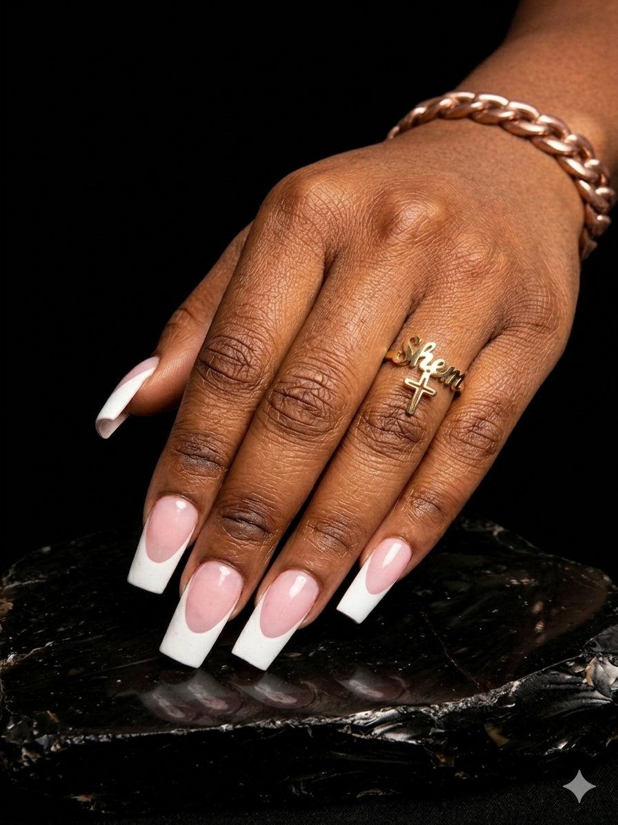 Custom Name Cross Ring