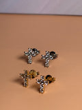 Small Studded Cross Earrings